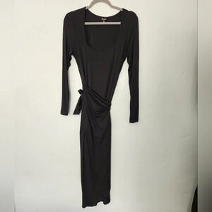 Saint + Sofia Deep Square Neck Wrap Style Dress sz 6